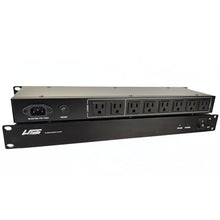 Load image into Gallery viewer, WAudio 1U Rackmount Power Conditioner - AC Noise Power Filter, Mains Purifier with Surge Protection (Black)