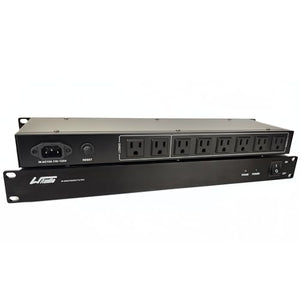 WAudio 1U Rackmount Power Conditioner - AC Noise Power Filter, Mains Purifier with Surge Protection (Black)